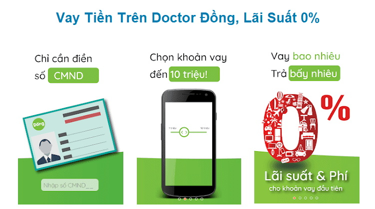 Vay tiền trả góp theo tháng chỉ cần CMND tại Doctor Đồng