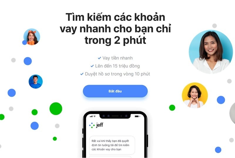 Jeff là app vay tiền online hỗ trợ nợ xấu xét duyệt tự động