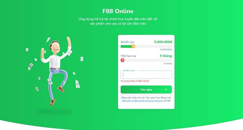 F88 là app vay tiền online hỗ trợ nợ có trụ sở 64 tỉnh thành